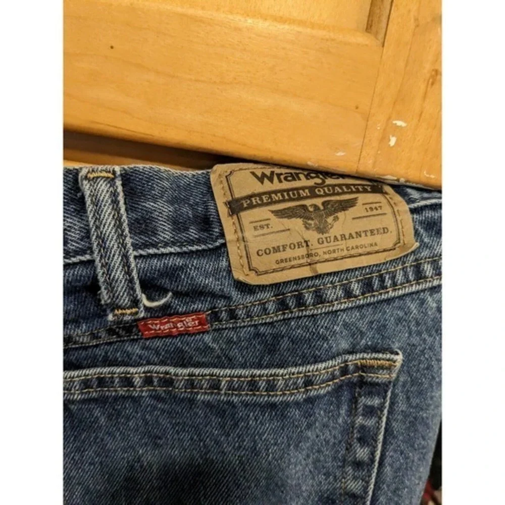 Wrangler Straight Leg Jeans Mens Size 46X31 Blue Denim‎ Regular Fit 1097601dr